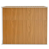 Wall-mounted Garden Shed Brown 118x194x178 cm Galvanised Steel 316224