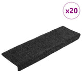Stair Mats Self-adhesive 20 pcs 65x21x4 cm Dark Grey Rectangular Edge 3365716