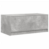 Coffee Table with Glass Doors Concrete Grey 102x50x42 cm 836416