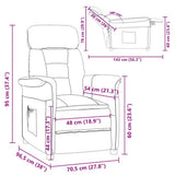 Recliner Chair Black Black 70.5 x 96.5 x 95 cm Faux leather 348403
