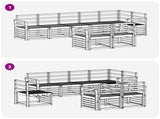 Sofa Sets 8 pcs Natural Solid Acacia Wood 3375009