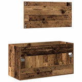 Bathroom Cabinet with Mirror Old Wood Engineered Wood 856381