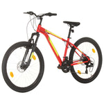 Mountain Bike 21 Speed 27.5 inch Wheel 38 cm Red 3067216