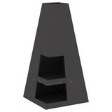 Fire Pit Black 50 x 50 x 100 cm Steel 858948