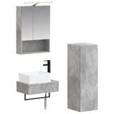 Bathroom Cabinet Set 4 pcs Concrete Grey 50 x 14.5 x 70 cm 3407394