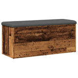 Storage Bench Old Wood 102x42x45 cm Engineered Wood 857619