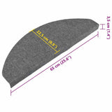 Stair Mats Self-adhesive 30 pcs Grey 65x22.5x3.5 cm 3365912