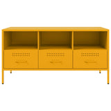 TV Cabinet Mustard Yellow 100.5x39x50.5 cm Steel 843039
