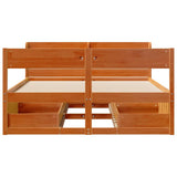 Bed Frame without Mattress Wax Brown 120x200 cm Solid Wood Pine 3307127