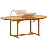 7 Piece Garden Dining Set Solid Wood Acacia and Textilene 3279287