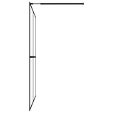 Walk-in Shower Screen Frosted Tempered Glass 140x195 cm 145693