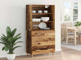 Highboard Old Wood 69.5 x 32.5 x 180 cm Engineered Wood 3415807