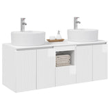 Bathroom Cabinet Set 3 pcs High Gloss White 49.5 x 44.5 x 65 cm 3405681