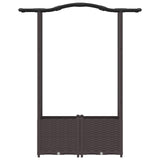 Raised Bed with Trellis and Roof Brown 125 x 40 x 138 cm PP 42032506