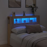 LED Headboard Sonoma Oak 140x18,5x103,5 cm Engineered Wood 837346
