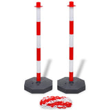 Set of 4 Chain Posts and 2 Plastic Chians of 10 m Each 3057525