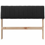 Upholstered Headboard Black 100 cm Solid Pine Wood 879246