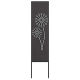 Garden Privacy Screen Black 32 x 140 cm Cold-rolled steel 876231