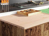 Garage Storage Cabinet Old Wood 60x51x85 cm Solid Wood Pine 860578