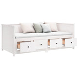 Day Bed without Mattress White 90x190 cm Single Solid Wood Pine 820912