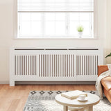 Engineered Wood Radiator Cover White 205 cm 325547