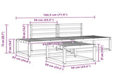 Outdoor Sofa Set 3 pcs Natural Solid Acacia Wood 3366942