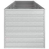 Garden Raised Bed 320x80x77 cm Galvanized Steel Silver 316890