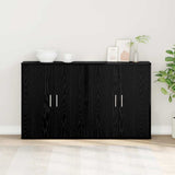 Sideboard 2 pcs Black Oak 60 x 31 x 70 cm Engineered Wood 3365552