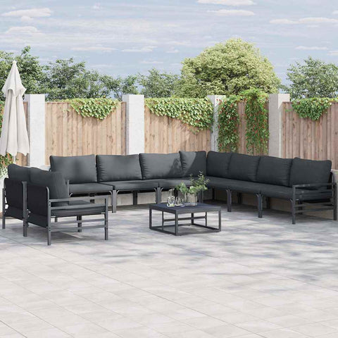 Garden Sofa Set Anthracite Steel 3379003