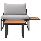 Garden Sofa Set 2 pcs Light grey Steel 42004141