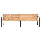Twin Garden Bench 225 cm Solid Wood Fir 319575