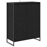 Shoe Cabinet Black Oak 79 x 36 x 100 cm Engineered Wood 886462