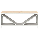 Firewood Rack with Wooden Top White 100.5x35.5x40 cm 864256