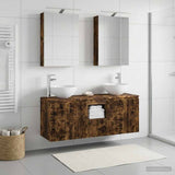 Bathroom Cabinet Set 5 pcs Smoked Oak Engineered Wood 3406355