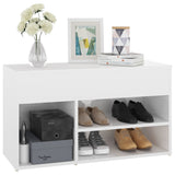 Shoe Bench High Gloss White 80x30x45 cm Engineered Wood 808753