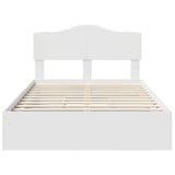 Storage Bed with Headboard White 120 x 190 cm Engineered Wood 3413117