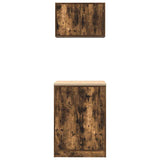 Garage Cabinets 2 pcs Smoked Oak Engineered Wood 3328309