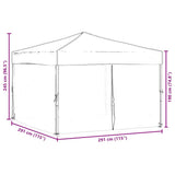 Folding Party Tent with Sidewalls Red 3x3 m 93527
