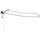 Manual Awning Frame with LEDs White 3.5 x 2.5 m Aluminium 42024799