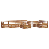 Outdoor Sofa Set 7 pcs Natural Solid Acacia Wood 3373059