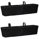 ZNTS Garden Planters 2 pcs Water Hyacinth Black 45582