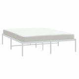 ZNTS Metal Bed Frame without Mattress White 140x200cm 350914