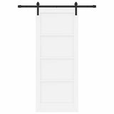 Sliding Door White 83 x 202 cm Solid Pine Wood 3445434