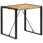 ZNTS Dining Table 80x80x75 cm Rough Mango Wood 321600