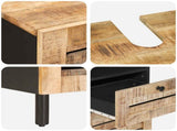 Bathroom Cabinet Set with Drawer 5 pcs Solid Mango Wood 3310168
