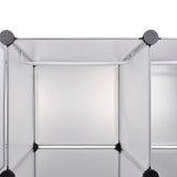 Modular Cabinet 18 Compartments White 37x146x180.5 cm 240502