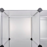 Modular Cabinet 18 Compartments White 37x146x180.5 cm 240502