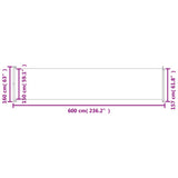 Patio Retractable Side Awning 160x600 cm Red 317961
