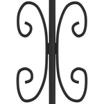 Fence Gate with Spear Top Black 305x125 cm Powder-coated Steel 151096