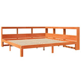 Bookcase Bed without Mattress Wax Brown 180x200 cm Solid Wood Pine 3324375